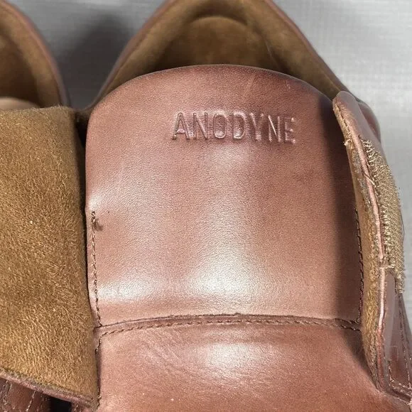 Anodyne No. 28 Mens Size12 Xtra Wide Casual Brown Leather Diabetic Shoes Straps - Picture 8 of 10